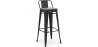 Buy Bar Stool - Industrial Design - Wood and Steel - 76cm - Stylix Black 60150 at Privatefloor