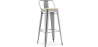Buy Bar Stool with Backrest - Industrial Design - Wood & Steel - 76cm - New Edition - Stylix Steel 60152 in the United Kingdom