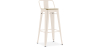 Buy Bar stool with small backrest Stylix industrial design Metal and Light Wood - 76 cm - New Edition Cream 60152 in the United Kingdom