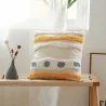 Buy Square Cotton Cushion Boho Bali Style (45x45 cm) cover + filling - Manili Yellow 60161