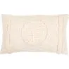 Buy Rectangular Cushion in Boho Bali Style, Cotton, cover + filling - Fiona  White 60181