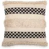 Buy Square Cotton Cushion in Boho Bali Style, cover + filling - Daviniu Black 60200