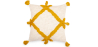 Buy Boho Bali Style Cushion - Cover and Filling Included - Frewla Yellow 60204 - in the UK