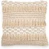 Buy Square Cotton Cushion in Boho Bali Style, cover + filling - Chelay Cream 60209