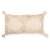 Buy Rectangular Cushion in Boho Bali Style, Cotton, cover + filling - Doris Cream 60220
