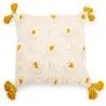 Buy Square Cotton Cushion in Boho Bali Style, cover + filling - Isla Yellow 60222