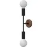 Buy Wall lamp in scandinavian style, metal and wood - Gudmun Dark Wood 60233