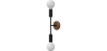 Buy Wall Lamp - Scandinavian Style - Two Globes - Gudmun Dark Wood 60233 - in the UK