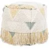 Buy Pouffe Boho , Square in Cotton and wool - Jacqueline Bali Multicolour 60248