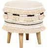 Buy Pouffe Stool in Boho Style, Cotton - Juliet Bali Cream 60266