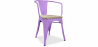 Buy Dining Chair with Armrests - Wood and Steel - Stylix Light Purple 59711 at Privatefloor