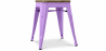 Buy Industrial Design Stool - Wood & Steel - 45cm -Stylix Light Purple 58350 home delivery