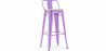 Buy Bar Stool with Backrest - Industrial Design - 76 cm - Stylix Light Purple 59694 in the United Kingdom