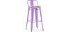 Bar Stool with Backrest - Industrial Design - 76 cm - Stylix image 9