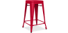 Buy Bar Stool - Industrial Design - Matte Steel - 60cm - New edition - Stylix Red 60324 - in the UK