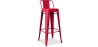 Buy Bar Stool with Backrest - Industrial Design - 76cm - New Edition - Stylix Red 60325 at Privatefloor