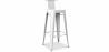 Buy Bar Stool with Backrest - Industrial Design - 76cm - New Edition - Stylix White 60325 - in the UK