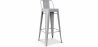 Buy Bar Stool with Backrest - Industrial Design - 76cm - New Edition - Stylix Light grey 60325 with a guarantee
