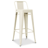 Buy Bar Stool with Backrest - Industrial Design - 76cm - New Edition - Stylix Cream 60325 home delivery