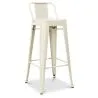 Bar Stool with Backrest - Industrial Design - 76cm - New Edition - Stylix image 9