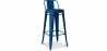 Buy Bar Stool with Backrest - Industrial Design - 76cm - New Edition - Stylix Dark blue 60325 at Privatefloor