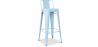 Buy Bar Stool with Backrest - Industrial Design - 76cm - New Edition - Stylix Light blue 60325 - prices
