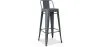 Bar Stool with Backrest - Industrial Design - 76cm - New Edition - Stylix image 9