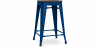 Buy Bar Stool - Industrial Design - Wood & Steel - 60cm -Stylix Dark blue 99958354 in the United Kingdom