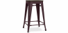 Buy Bar Stool - Industrial Design - Wood & Steel - 60cm -Stylix Bronze 99958354 - in the UK