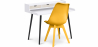 Buy Wooden Desk Set - Scandinavian Design - Thora + Dining Chair - Scandinavian Design - Denisse Yellow 60114 at Privatefloor
