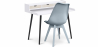 Buy Wooden Desk Set - Scandinavian Design - Thora + Dining Chair - Scandinavian Design - Denisse Light grey 60114 in the United Kingdom