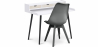 Buy Wooden Desk Set - Scandinavian Design - Thora + Dining Chair - Scandinavian Design - Denisse Dark grey 60114 home delivery