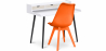 Buy Wooden Desk Set - Scandinavian Design - Thora + Dining Chair - Scandinavian Design - Denisse Orange 60114 - in the UK