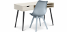Buy Wooden Desk Set - Scandinavian Design - Beckett + Dining Chair - Scandinavian Design - Denisse Light grey 60115 in the United Kingdom