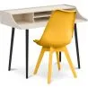Buy Wooden Desk Set - Scandinavian Design - Torkel + Dining Chair - Scandinavian Design - Denisse Yellow 60116