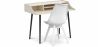 Buy Wooden Desk Set - Scandinavian Design - Torkel + Dining Chair - Scandinavian Design - Denisse White 60116 - in the UK