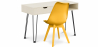 Buy Wooden Desk Set - Scandinavian Design - Andor + Dining Chair - Scandinavian Design - Denisse Yellow 60117 - in the UK