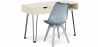 Buy Wooden Desk Set - Scandinavian Design - Andor + Dining Chair - Scandinavian Design - Denisse Light grey 60117 in the United Kingdom