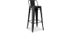 Buy Bar Stool with Backrest - Industrial Design - 76cm - New Edition - Stylix Black 60325 at Privatefloor