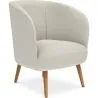 Buy White Boucle armchair - upholstered - Wesna  White 60335