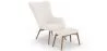  Armchair with Footrest - Upholstered in Bouclé Fabric - Huda image 9