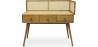 Buy Desk in Cannage Design, Mango and Oak - Oka Natural wood 60348 - in the UK
