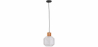 Buy Wood and Glass Ceiling Lamp - Design Pendant Lamp - Bumba White 60241 - in the UK
