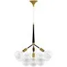 Buy Pendant lamp, globe chandelier in modern design, 12 glass globes - Glaub Black 60404