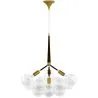 Buy Pendant lamp, globe chandelier in modern design, 12 glass globes - Glaub Brown 60404