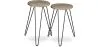 Set of 2 Side Tables - Industrial Design - Wood and Metal - Hairpin image 9