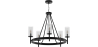 Buy Chandelier Ceiling Lamp Vintage Style in Metal - Loney Black 60406 - in the UK
