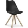 Buy Dining Chair Denisse Scandi style Premium Design with cushion  Black 58292