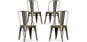 Buy Pack of 4 Dining Chairs - Industrial Design - New Edition - Stylix Metallic bronze 60437 - in the UK