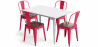 Buy Pack Dining Table and 4 Dining Chairs Industrial Design - New Edition - Bistrot Stylix Red 60441 in the United Kingdom